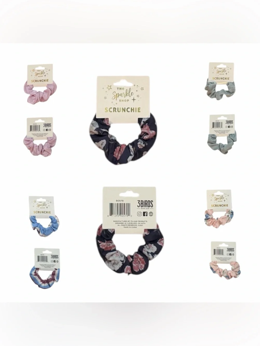 🌸 The Sparkle Shop Scrunchie Satin or Floral Hair Tie | OS Girl ✨🎀